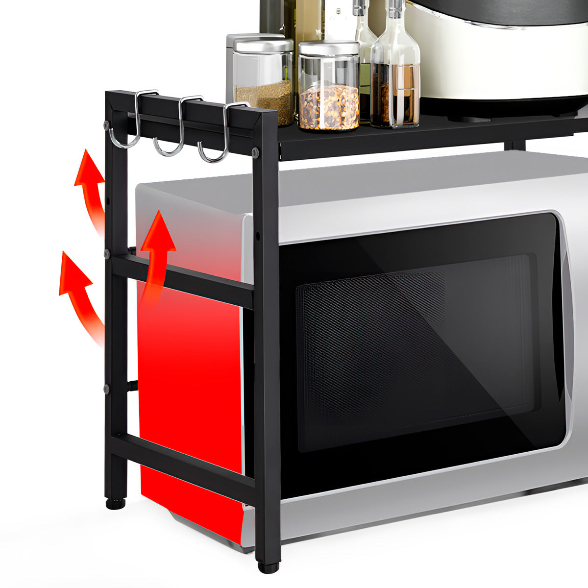 Rack Metálico Multiuso Decoteam Ajustável Para Microondas Rack Metálico Multiuso Decoteam Ajustável Para Microondas